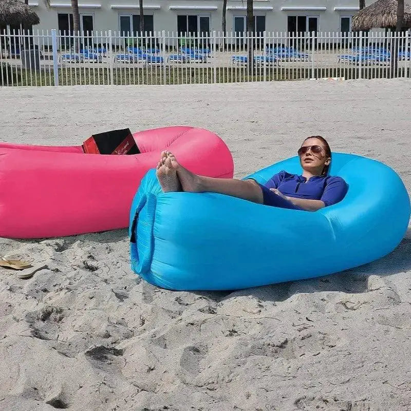 Outdoor Portable Inflatable Lazy Sofa Bed Chair Easy Comfort