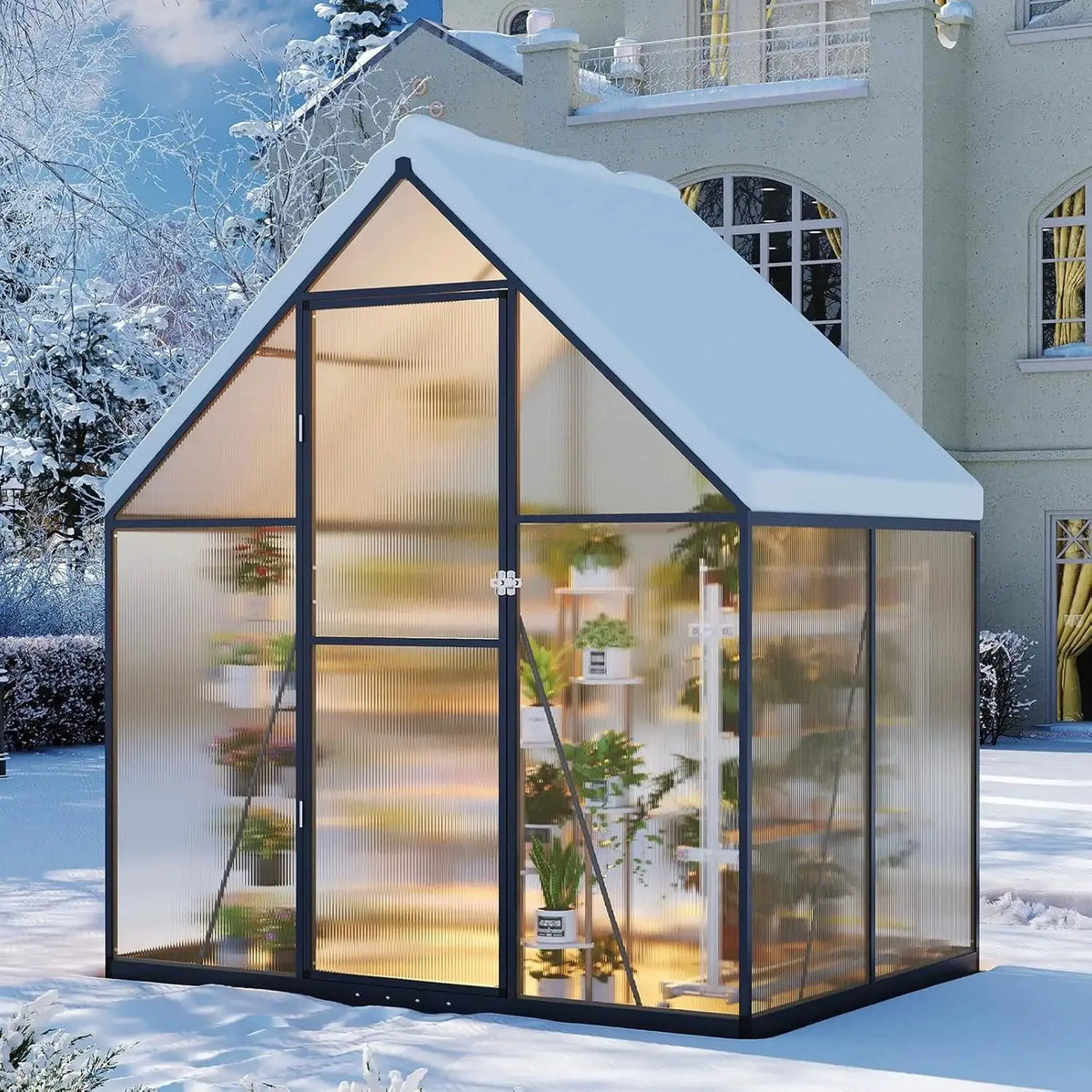 Heavy Duty Outdoor Aluminum Greenhouse