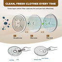 EUHOMY Compact Laundry Dryer, Front Load Stainless Steel Clothes Dryers