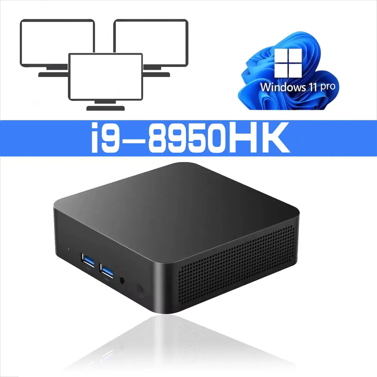 New Portable i9 Mini PC Computer Windows 11 Intel Core i9 8950HK 16GB 1TB Gaming Computer Dual-Band WiFi 6-Core Mini Desktop PC