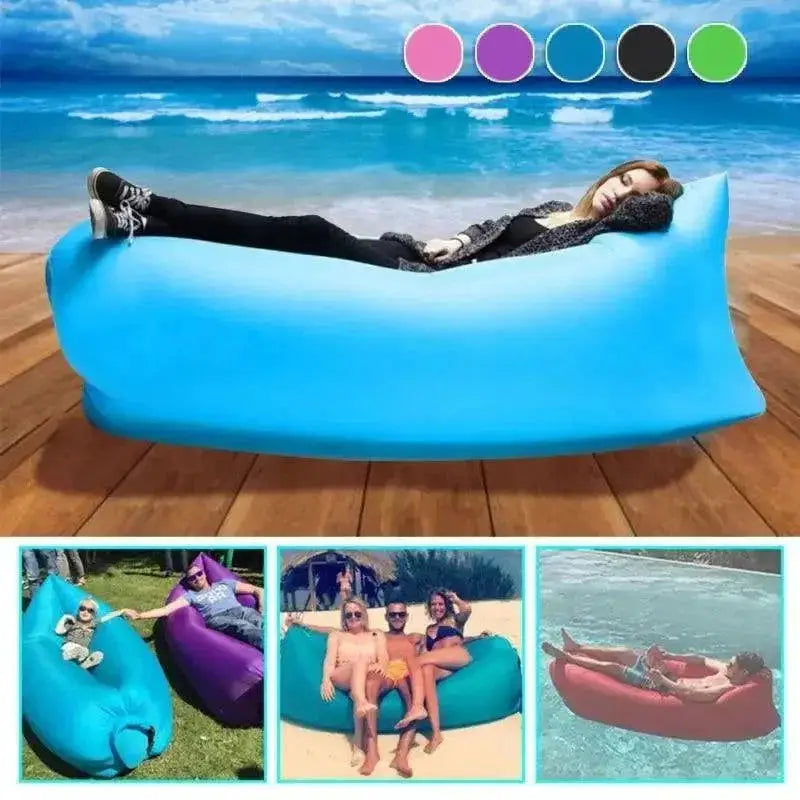 Outdoor Portable Inflatable Lazy Sofa Bed Chair Easy Comfort
