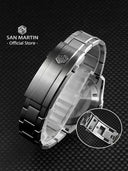 San Martin 40mm Luxury Men Diver Watch Enamel Wave Dial ST2130 Classic Automatic Mechanical Watches Lume Waterproof 300m SN0154