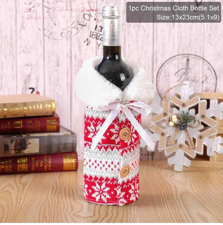 Reusable Christmas Wine Bottle Covers Festive Decor 2023