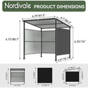 Nordivale 6x6FT Metal Grill Gazebo