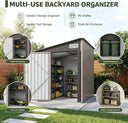 8x6ft Lean To Metal Storage Shed