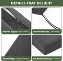 Waterproof Grey Chaise Lounge Cushions