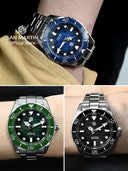 San Martin 40mm Luxury Men Diver Watch Enamel Wave Dial ST2130 Classic Automatic Mechanical Watches Lume Waterproof 300m SN0154