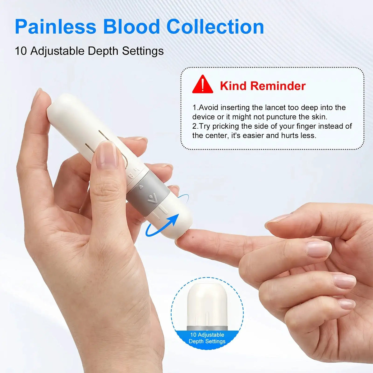 Blood Glucose Meter Glucometer Medical Diabetes Tester Blood — product view 3
