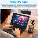 10.1 Inch Octa Core Tablet Bundle Android 15 Tablet 30GB(6+24) RAM 128GB ROM 1280*800 HD Screen 6200mAh Battery Keyboard Mouse Case Stylus Included Black Business Learning Tablet PC