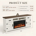 80 Inch Wood Farmhouse TV Console