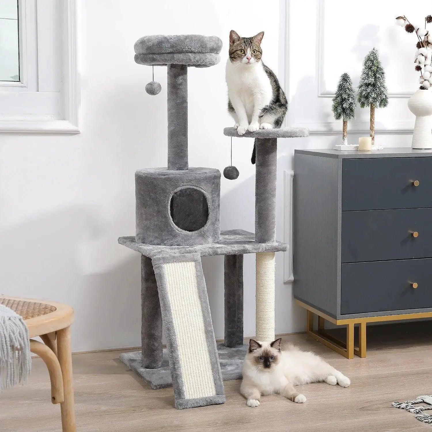 Cat Tree Tower Condo Scratching Post For Indoor Pet Fun