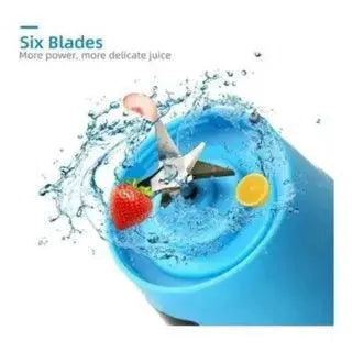 Mini Blender With 6 Blades USB Portable Rechargeable