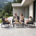 Modern 4 Piece Outdoor Conversation Set