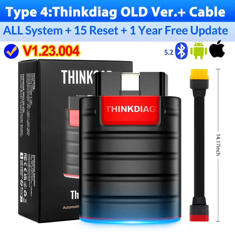 THINKCAR Thinkdiag Hot Version Full System All Car 15 Reset Service OBD2 Diagnostic Tool ECU Coding Birectional OBD2 Scanne