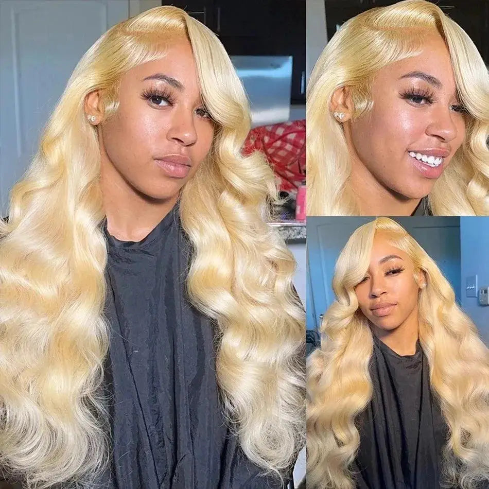 Blonde 613 HD Lace Frontal Body Wave Wig For Women