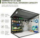 8x6ft Lean To Metal Storage Shed