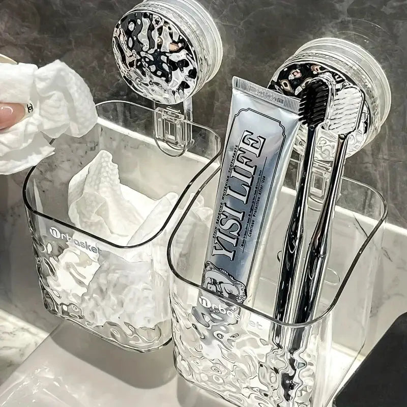 Suction Cup Corner Shelf Wall Mount Bathroom Organizer