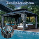 Aluminum Hardtop Gazebo 12x16 FT