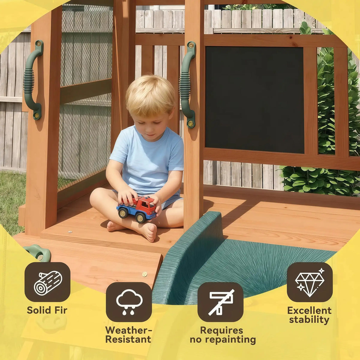 Nordivale Backyard Wood Swing Set