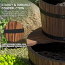 Nordivale Rustic Wood Water Fountain