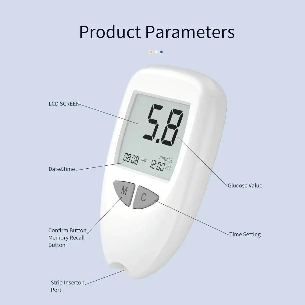 Blood Glucose Monitor Kit Diabetes Testing Meter — product view 4