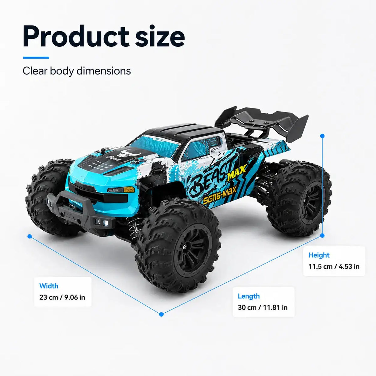 ZNLYRION RC Car Buggy 1:16 4 Wheel Drive Off-Road SG116MAX PRO Vehicle Optional Brushless Motor Anti-Slip Tire Remote Control Racing Truck