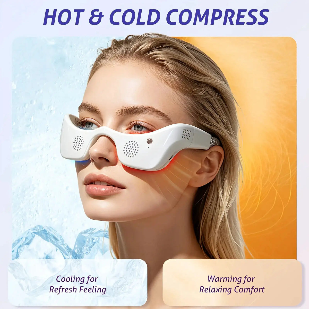 LED Eye Massager Hot Cold Compress Color Light Therapy — product view 2