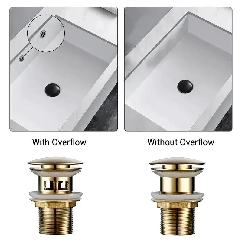 Black Gold Rose Sink Drain Plug Chic Durable Solution
