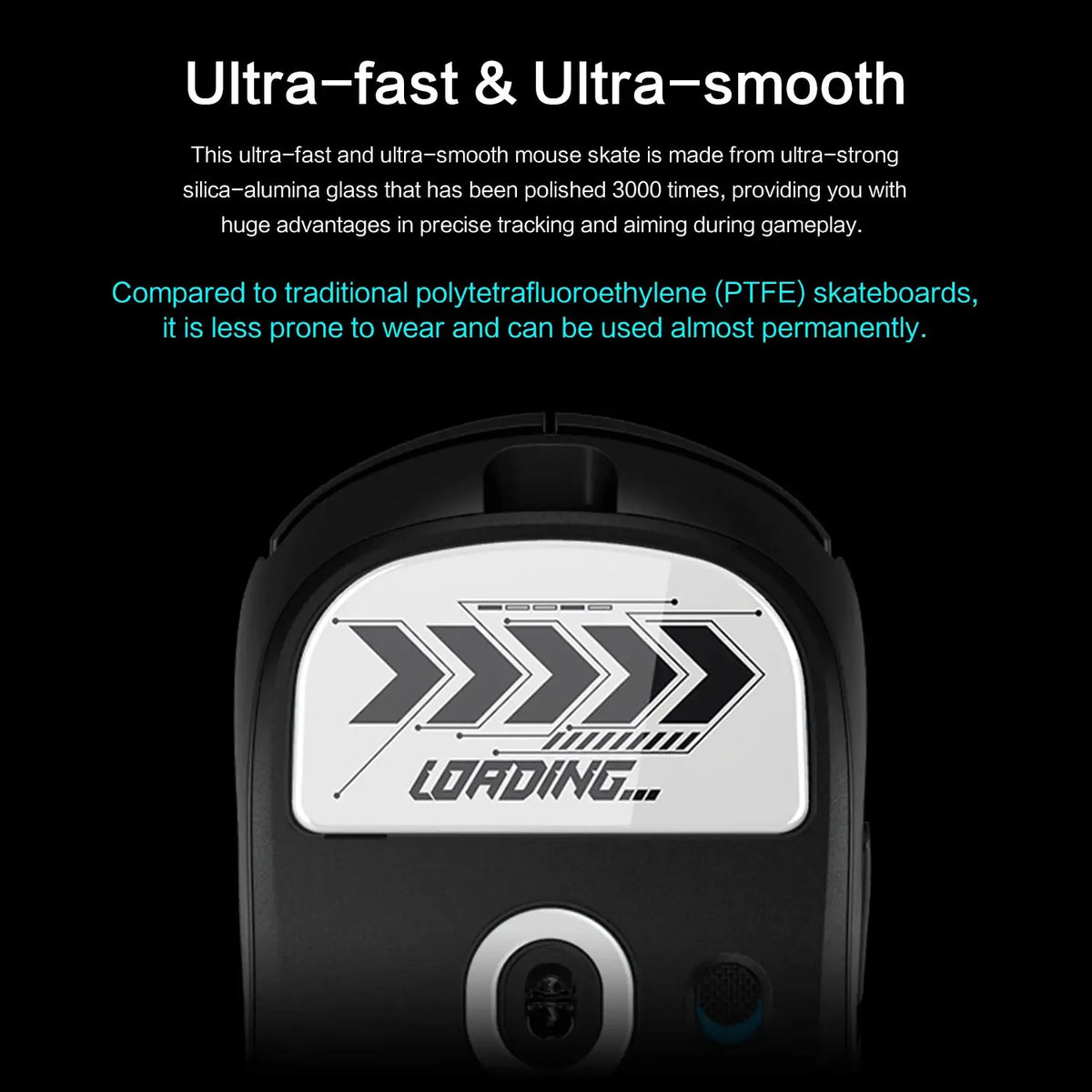 Mouse Feet Skates Ultra Strong Flawless Glass Super Fast Smooth Durable Sole for Logitech G Pro X Superlight 2 Gaming Mouse