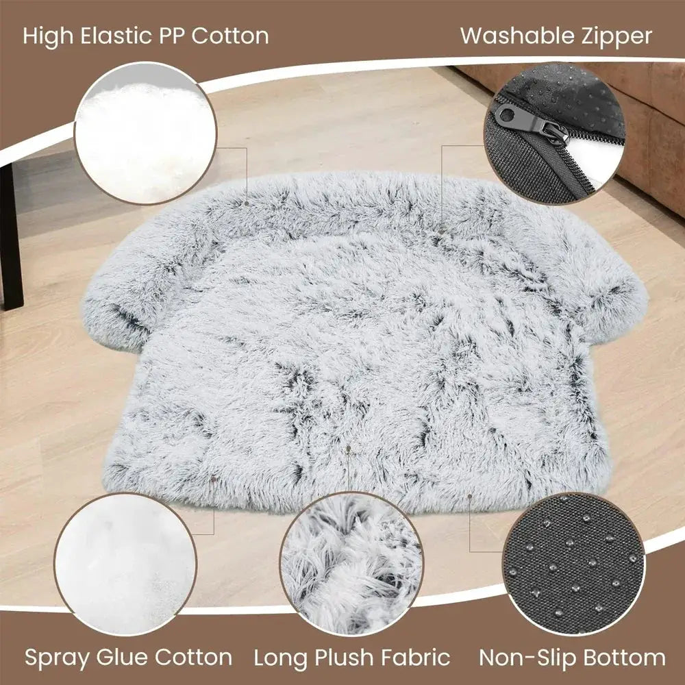 Removable Plush Pet Bed Sofa for Large Dogs and Cats