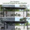 Aoxun 10x16 Ft Adjustable Pergola