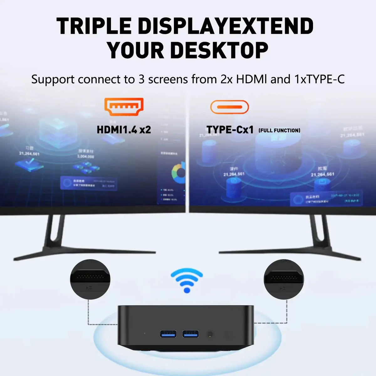 New Portable i9 Mini PC Computer Windows 11 Intel Core i9 8950HK 16GB 1TB Gaming Computer Dual-Band WiFi 6-Core Mini Desktop PC