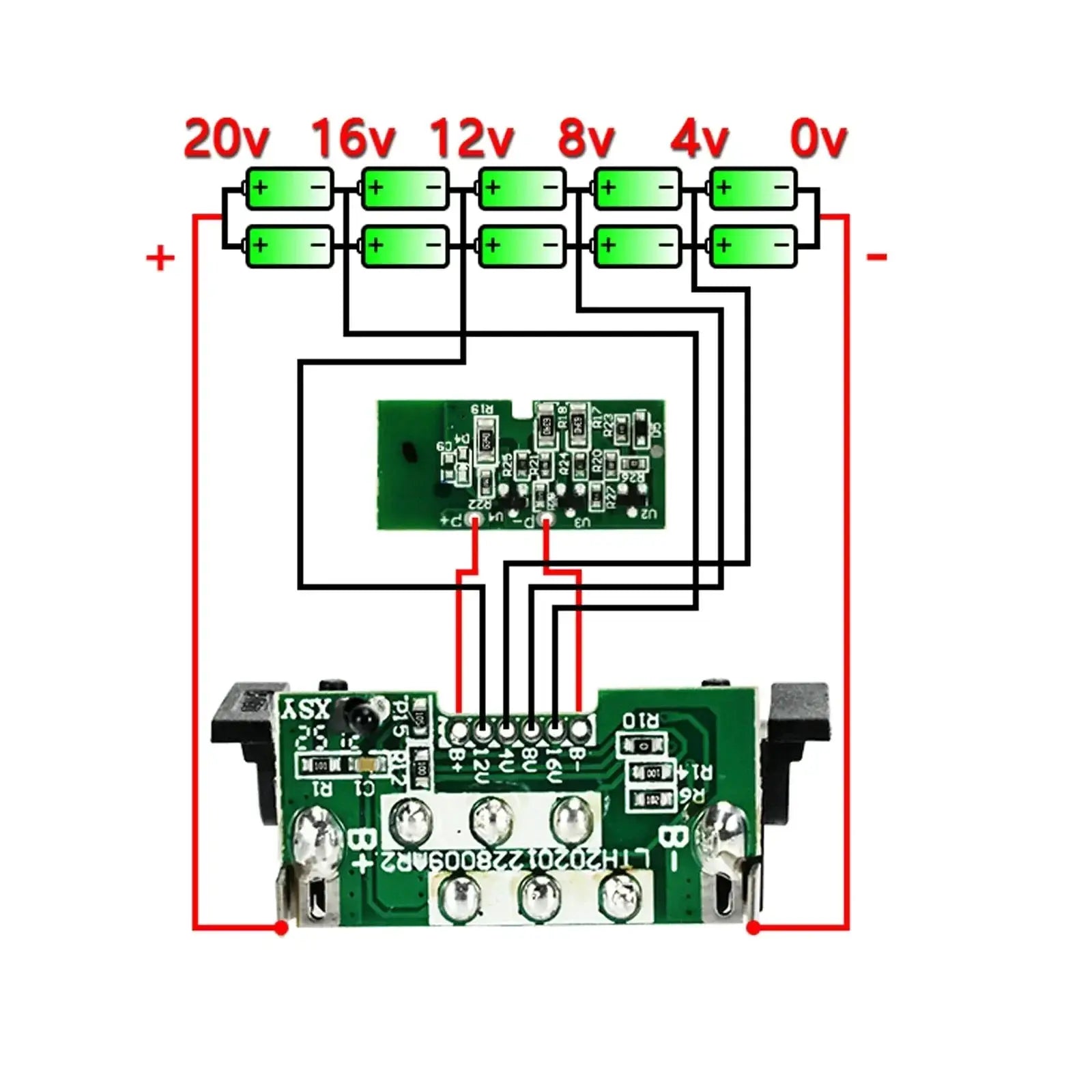 20V Battery Case With BMS Protection Durable Shell Box