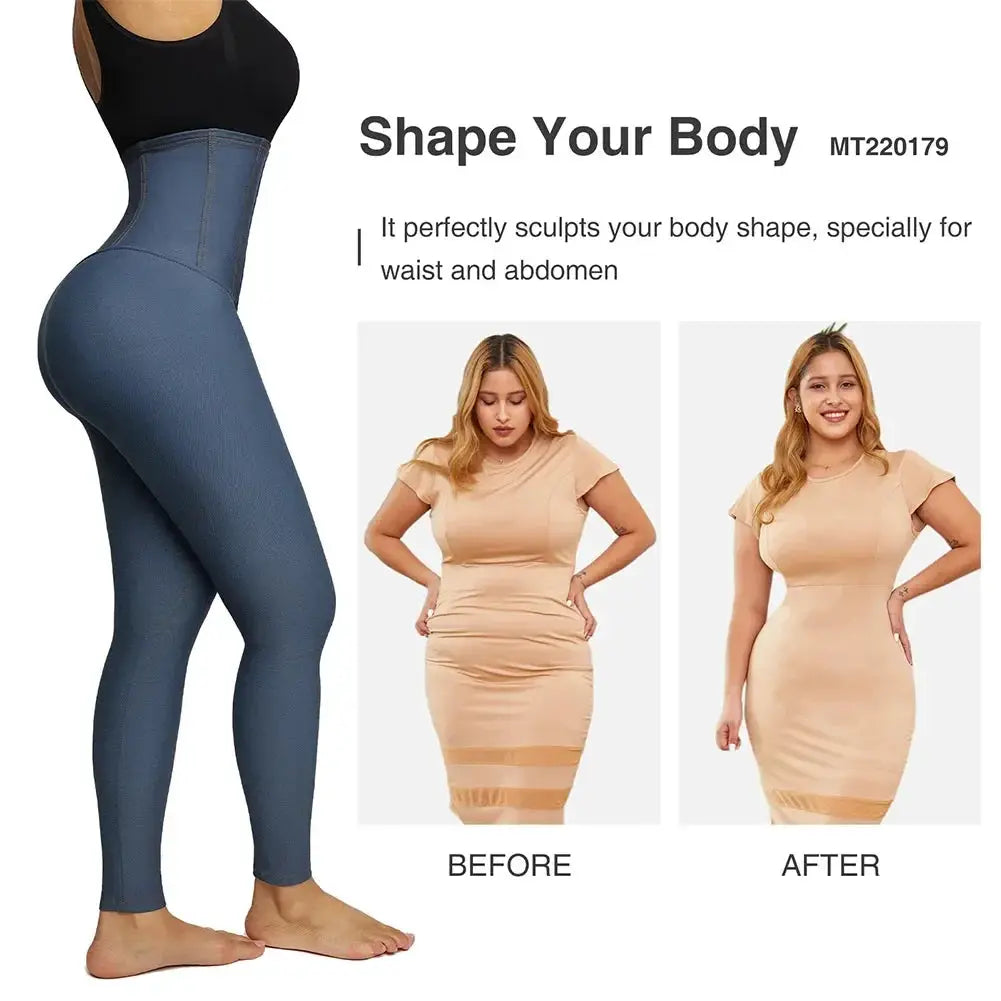 High Stretch Tummy Control Denim Like Leggings For Women
