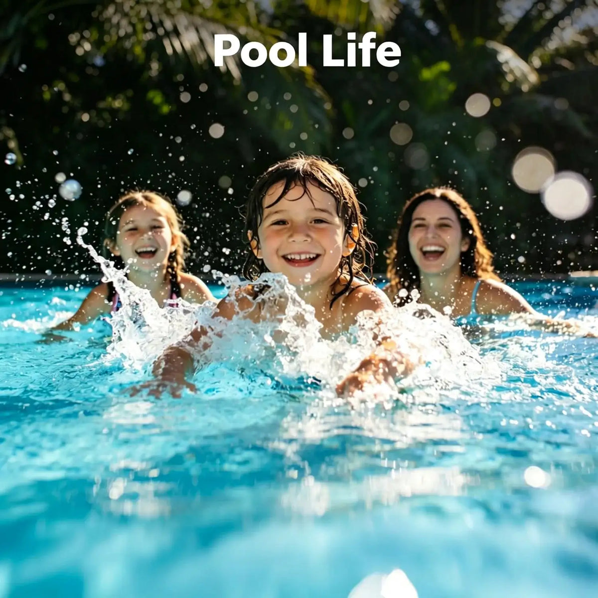 18x9x47in Above Ground Pool With Ladder And Filter Pump Rectangular Large Swimming Pool For Backyard Removable Ladder 300GPH Gray
