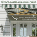 12x10ft Green Striped Patio Shade