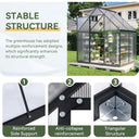 Heavy Duty Outdoor Aluminum Greenhouse