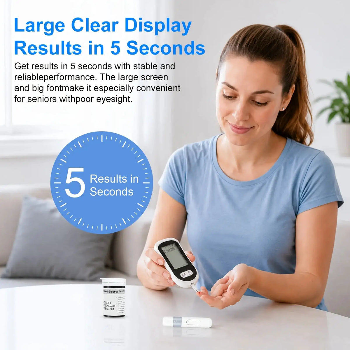 Blood Glucose Meter Glucometer Medical Diabetes Tester Blood — product view 2