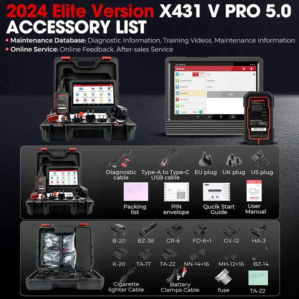 Launch X431 Pro V5 Elite OBD2 Car Diagnostic Scanner
