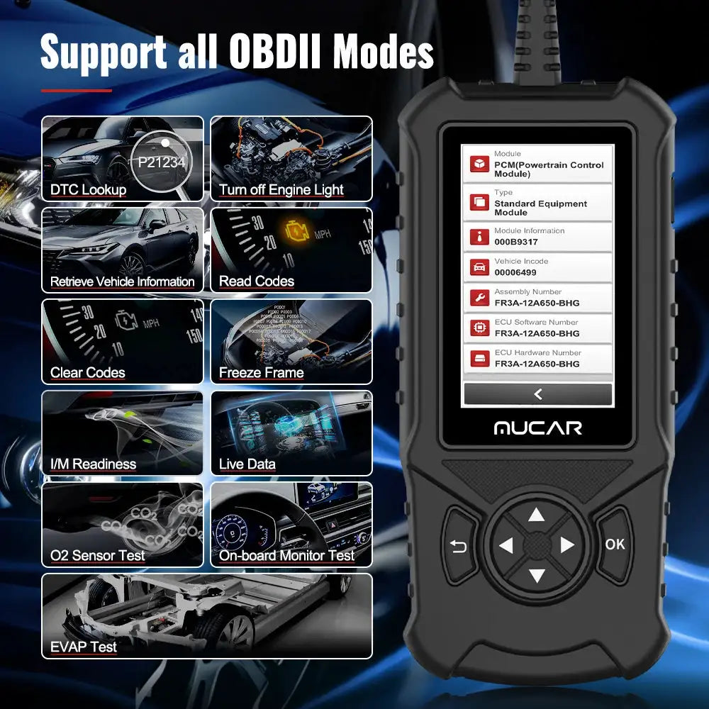 MUCAR CDE900 PRO OBD2 Auto Diagnostic Tool Car Scanner Full System 28 Reset Code Reader Scan Tool 2+32G WIFI Update