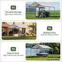 Portable Steel Carport Canopy White