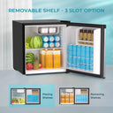 Cu.Ft Mini Fridge with Freezer, Reversible Single Door Compact