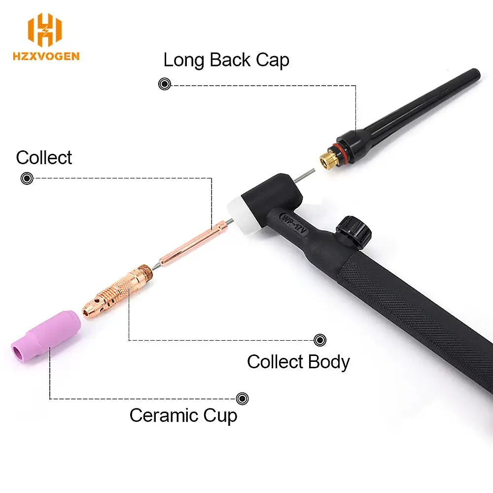 HZXVOGEN WP17V TIG Welding Torch — product view 4