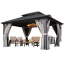 12x10ft Galvanized Steel Gazebo