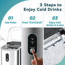 EKOJUCE Pound Bullet Ice Machine, Compact & Portable, Sonic