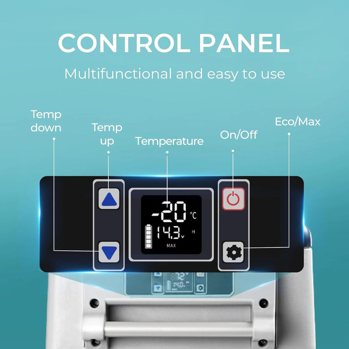 EKOJUCE Volt Refrigerator, Electric Cooler, Cooler -℉, for Style — product view 1