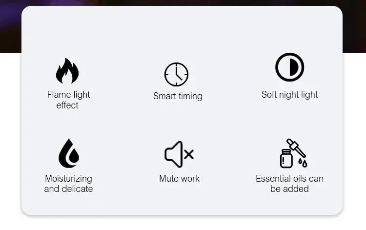 Kinscoter USB Essential Oil Diffuser With Flame Light — product view 8