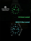San Martin New Upgraded 37mm BB54 Vintage Men Diver Watch ST2130 Automatic Mechanical Sapphire Luminous Waterproof 200m SN0138