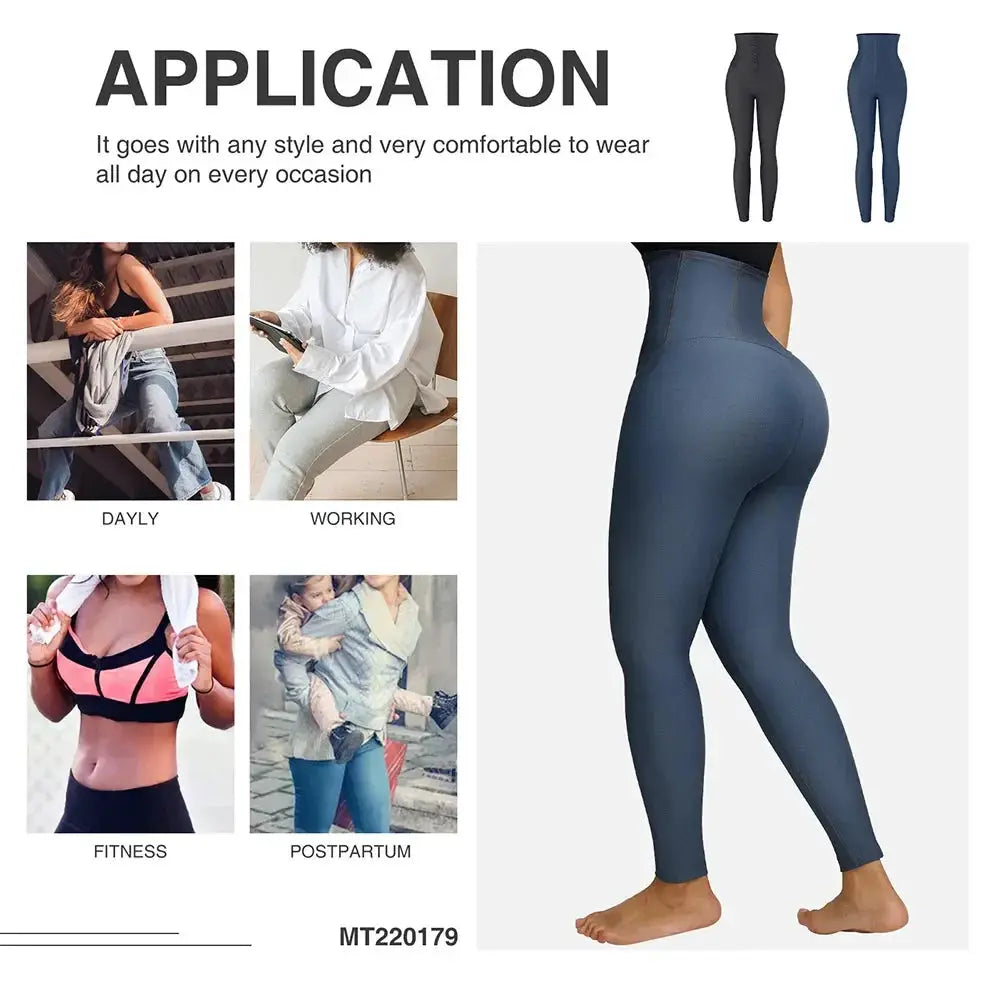 High Stretch Tummy Control Denim Like Leggings For Women