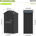 Outdoor Metal Garden Lockable Shed